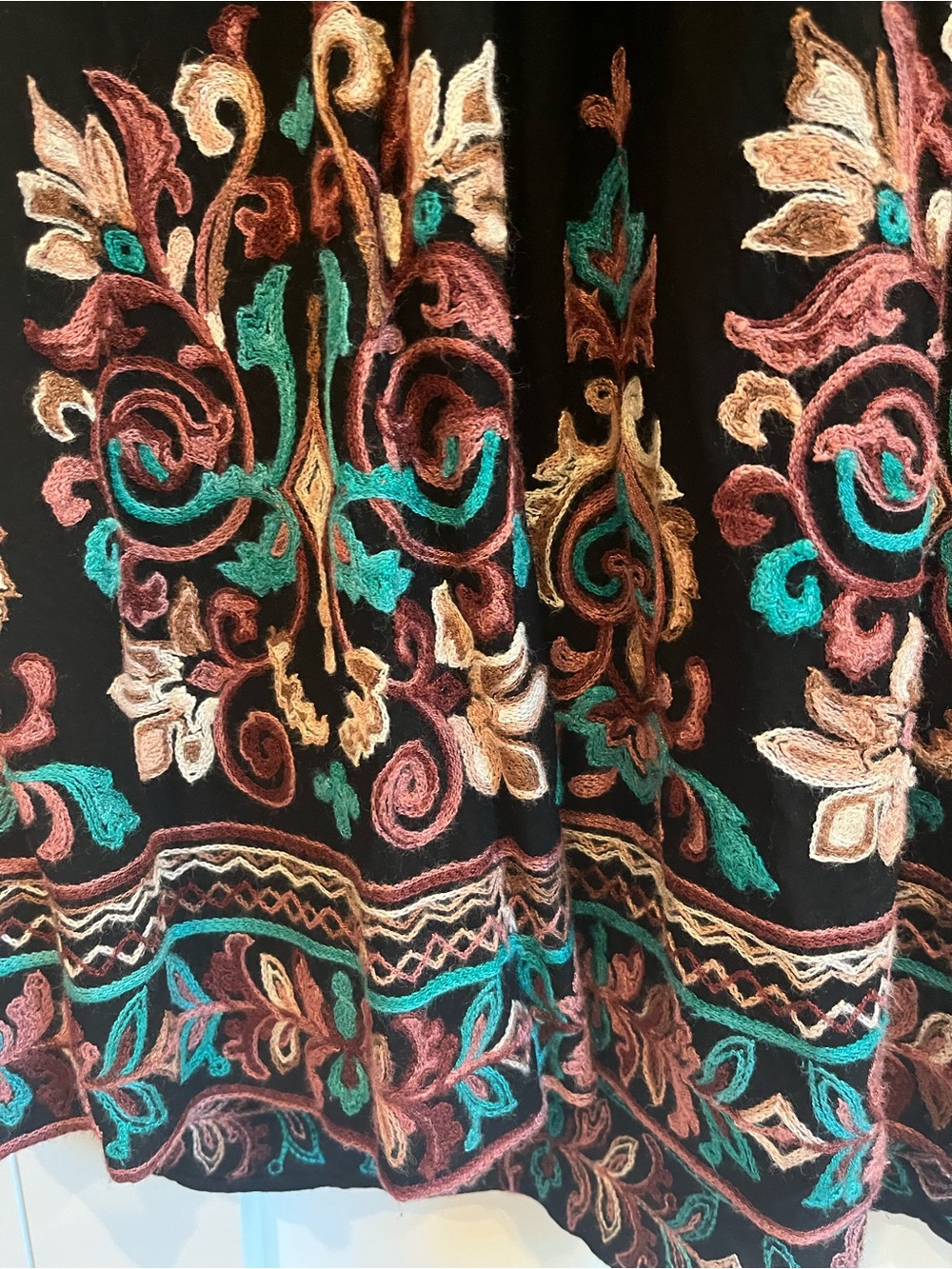 Anthropologie Floreat Embroidered Boho Black Dress Medium - Picture 7 of 8